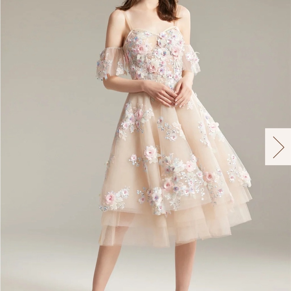 Elegant Floral AW Bridal Dress